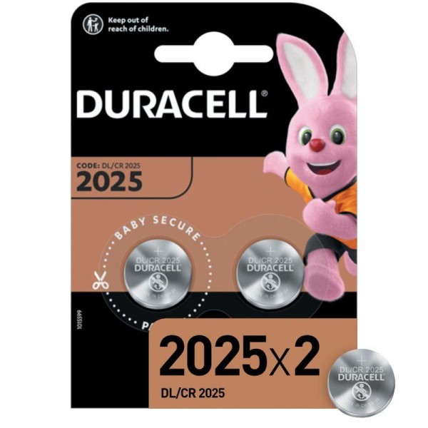  Элемент питания литиевый CR2025-2BL (блист.2шт) Duracell Б0037272 
