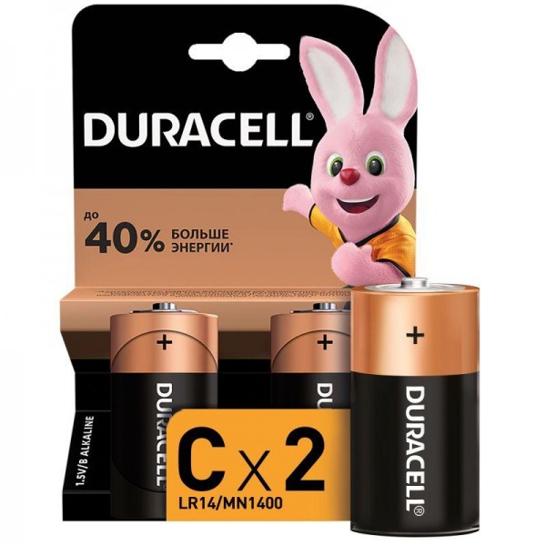  Элемент питания алкалиновый LR MN 1400/LR14 BP-2 (блист.2шт) Duracell Б0014054 