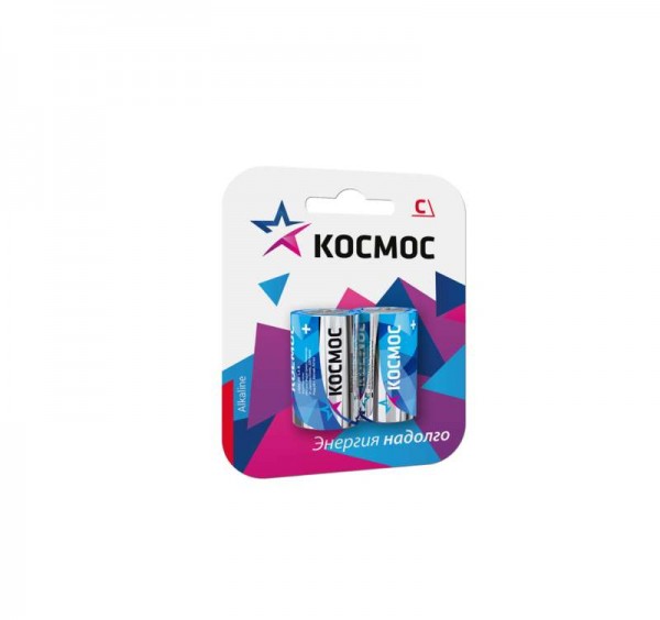  Элемент питания алкалиновый LR LR14 Максимум BP2 (блист.2шт) Космос KOCLR14MAX2BL 