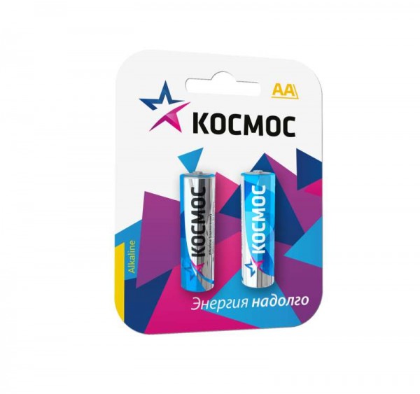  Элемент питания алкалиновый LR LR6 BP-2 (блист.2шт) Космос KOCLR62BL 