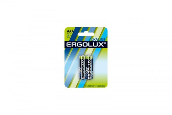  Элемент питания алкалиновый LR03 BL-2 1.5В Alkaline (блист.2шт) Ergolux 11743 