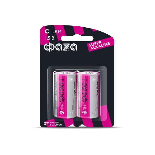  Элемент питания алкалиновый LR14 Super Alkaline BL-2 (уп.2шт) ФАZА 2858504 