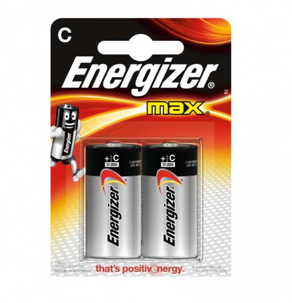  Элемент питания алкалиновый MAX LR14/343 BL2 (2/12/24) (блист.2шт) Energizer 28646 