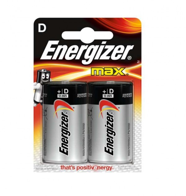  Элемент питания алкалиновый MAX LR20/373 BL2 (2/12/24) (блист.2шт) Energizer 28647 