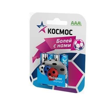  Элемент питания алкалиновый LR LR03 BP-4 (блист.4шт) Космос KOCLR034BL_classic 