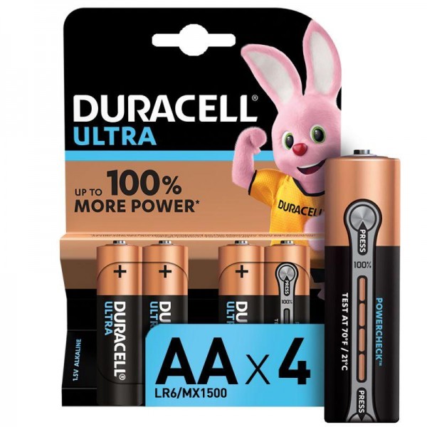 Элемент питания алкалиновый LR6-4BL Ultra (блист.4шт) Duracell Б0038761 