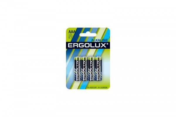  Элемент питания алкалиновый LR03 BL-4 LR03 BL-4 1.5В Alkaline (блист.4шт) Ergolux 11744 