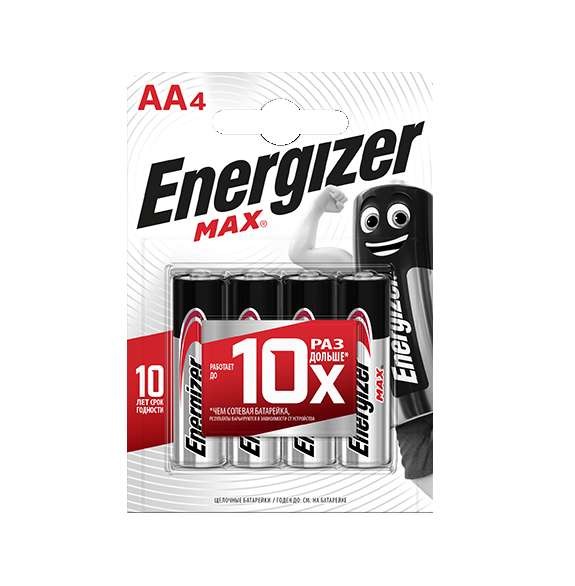  Элемент питания алкалиновый MAX LR6/316 BL4 (4/96/18816) (блист.4шт) Energizer 28643 
