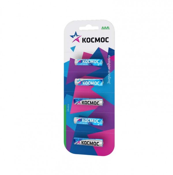  Элемент питания алкалиновый LR LR03 BP-5 (блист.5шт) Космос KOCLR035BL 
