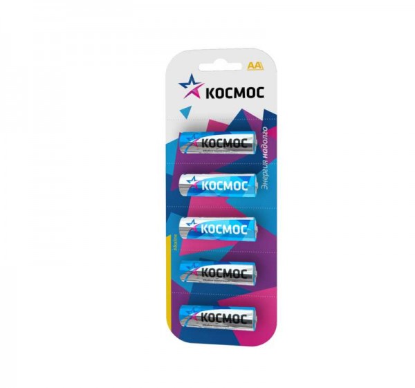  Элемент питания алкалиновый LR LR6 BP-5 (блист.5шт) Космос KOCLR65BL 