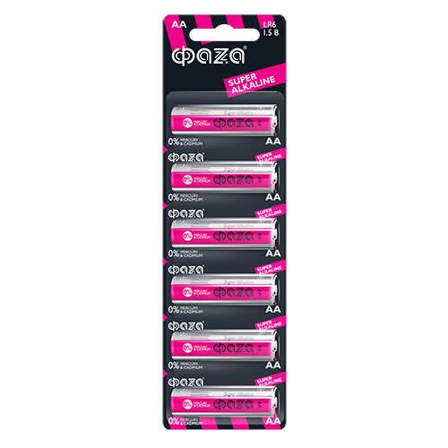  Элемент питания алкалиновый LR6 Super Alkaline BL-6 (уп.6шт) ФАZА 5002043 