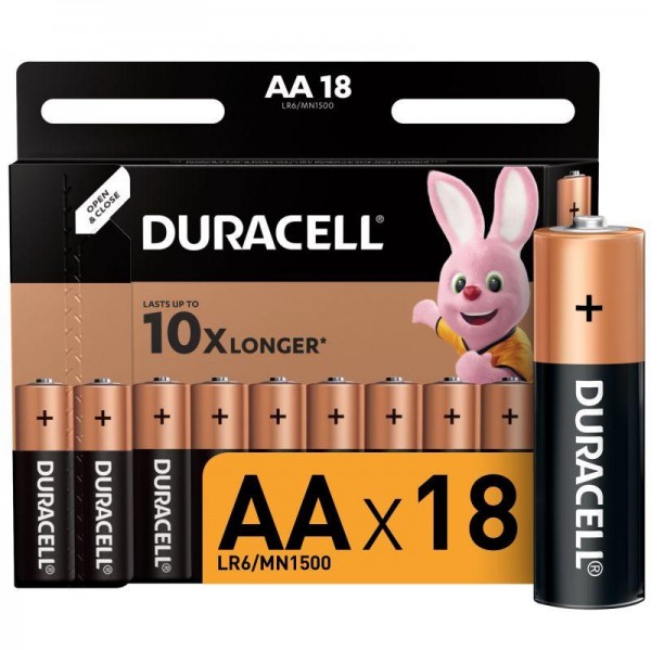  Элемент питания алкалиновый LR6-18BL BASIC (блист.18шт) Duracell Б0014448 