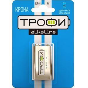  Элемент питания алкалиновый "крона" 6LR61-1BL (блист. 1шт) Трофи C0034928 
