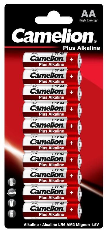  Элемент питания алкалиновый LR6 Plus Alkaline BL-10 (LR6-BP10 батарейка 1.5В) (блист.10шт) Camelion 14132 