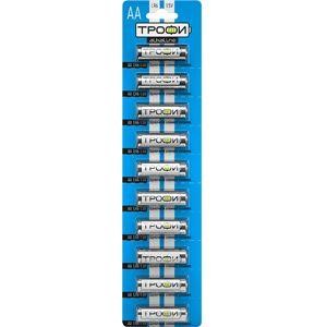 Элемент питания алкалиновый LR6-10BL strip (блист.10шт) Трофи C0034054 