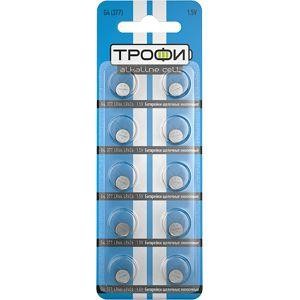  Элемент питания алкалиновый "таблетка" G4 (377) LR626 LR66 (блист.10шт) Трофи C0034940 