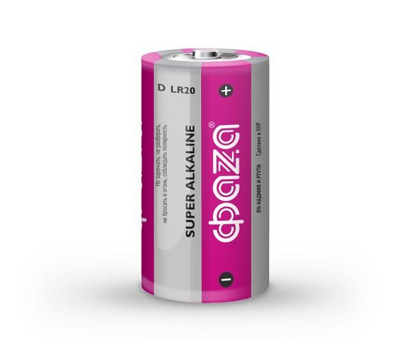  Элемент питания алкалиновый LR20 Super Alkaline S-2 (уп.2шт) ФАZА 5017122 