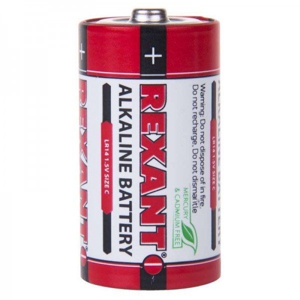  Элемент питания алкалиновый тип С/LR14 1.5В 8000мА.ч (блист.2шт) Rexant 30-1014 