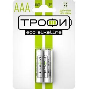  Элемент питания алкалиновый LR03-2BL ECO (блист.2шт) Трофи Б0017043 