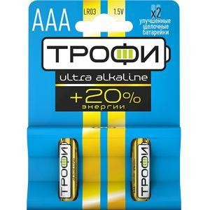  Элемент питания алкалиновый LR03-2BL ULTRA (блист.2шт) Трофи Б0018946 