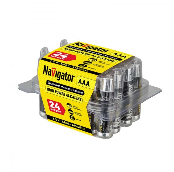  Элемент питания алкалиновый 94 787 NBT-NE-LR03-BOX24 (уп.24шт) Navigator 94787 