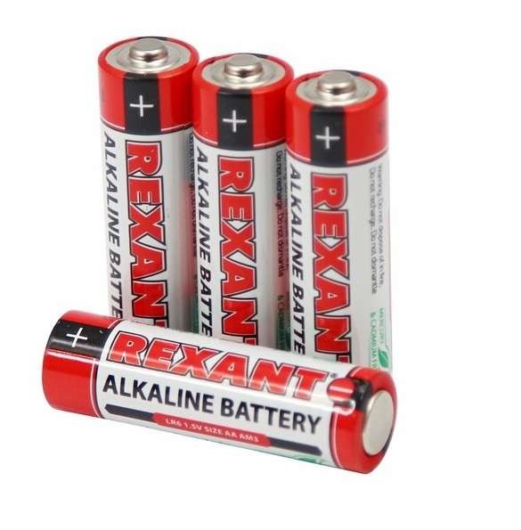  Элемент питания алкалиновый AA/LR6 1.5В 2700 mAh (блист.4шт) REXANT 30-1027 