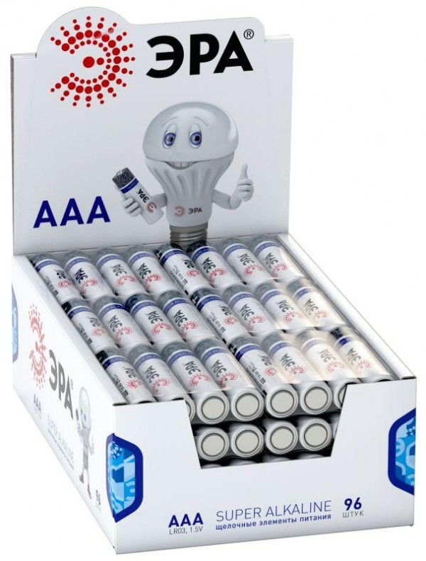  Элемент питания алкалиновый LR03-4S promo-box (уп.4шт) ЭРА Б0018950 