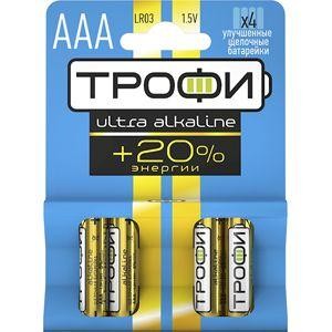  Элемент питания алкалиновый LR03-4BL ULTRA (блист.4шт) Трофи Б0015137 