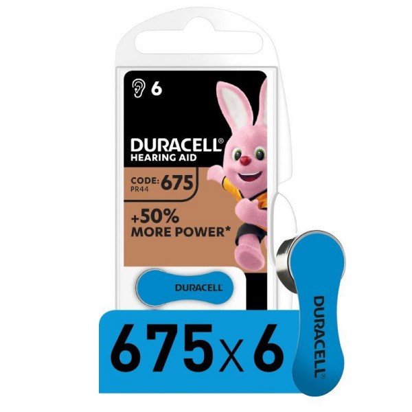  Элемент питания для слуховых аппаратов ZA675-6BL (блист.6шт) Duracell Б0039182 