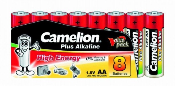  Элемент питания алкалиновый LR LR6-SP8 (уп.8шт) Camelion 9283 