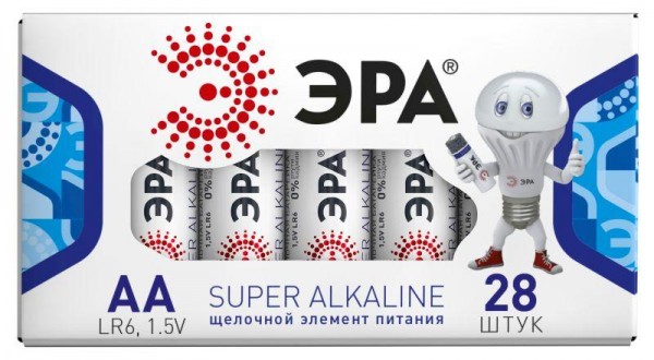  Элемент питания алкалиновый LR6-28 box (уп.28шт) ЭРА Б0002910 