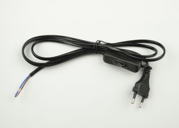  Шнур сетевой UCX-C11/02A-170 BLACK с вилкой и выкл. 2А 500Вт 1.7м черн. Uniel UL-00004432 