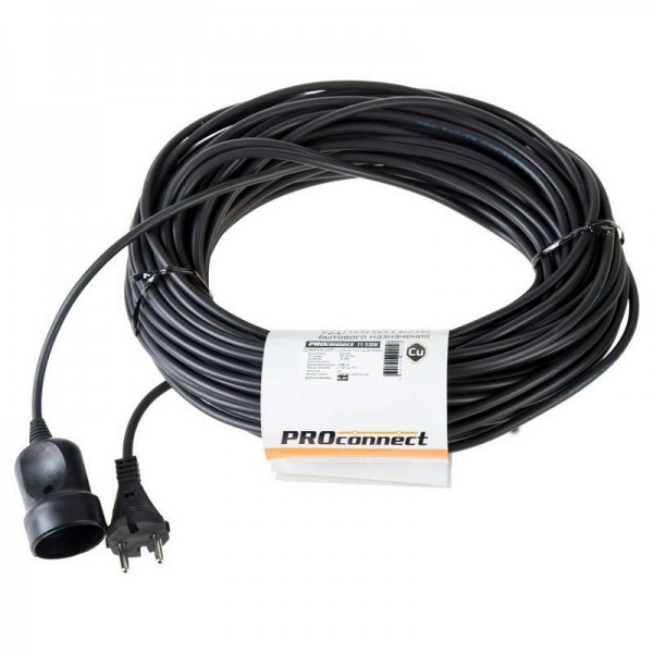  Удлинитель-шнур 1х30м STANDART ПВС 2х0.75 черн. PROCONNECT 11-5358 