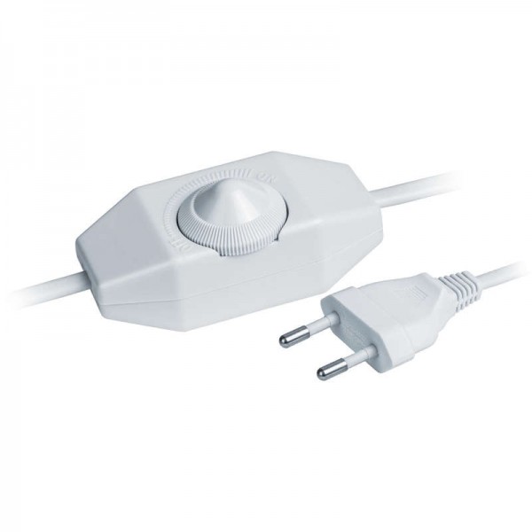  Шнур 61 602 NPS-FS02-170-2х0.5-WH 1.7м с диммир. выкл. бел. Navigator 61602 