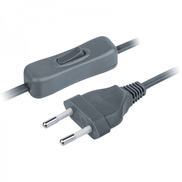  Шнур 61 722 NPS-FS-170-2х0.5-GR 1.7м с выкл. сер. Navigator 61722 