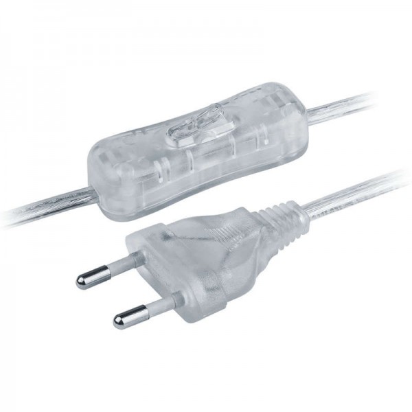  Шнур 61 723 NPS-FS-170-2х0.5-TR 1.7м с выкл. прозр. Navigator 61723 
