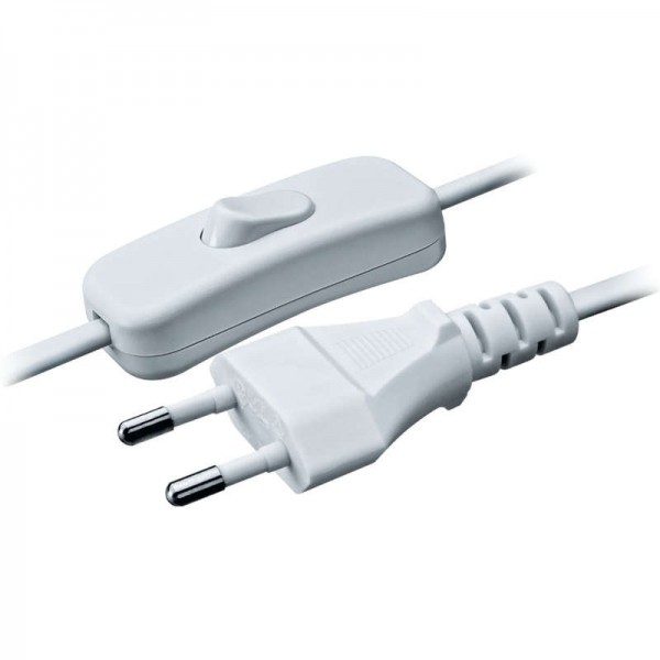  Шнур 61 724 NPS-FS-170-2х0.5-WH 1.7м с выкл. бел. Navigator 61724 