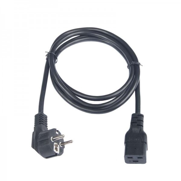  Кабель питания CEE 7/7 евровилка с заземл./ разъем C19 IEC 60320 3х1.5кв.мм 250В 16А 1.8м черн. TLK TLK-PCC16-018 