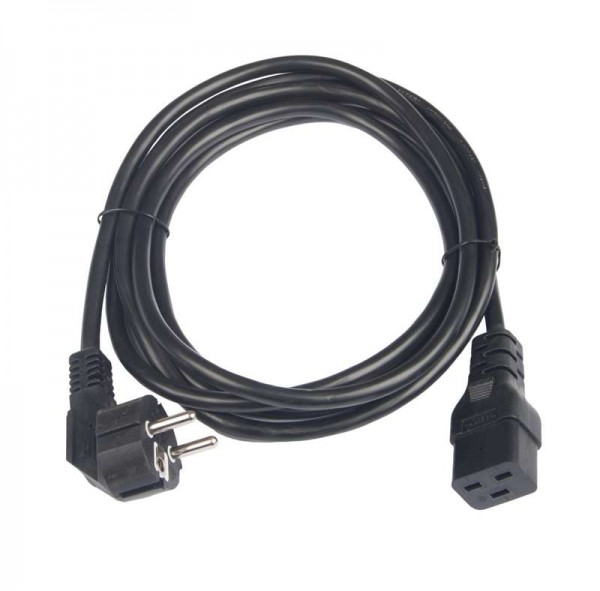  Кабель питания CEE 7/7 евровилка с заземл./разъем C19 IEC 60320 3х1.5кв.мм 250В 16А 3м черн. TLK TLK-PCC16-030 