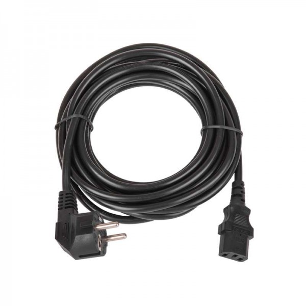  Кабель питания CEE 7/7 евровилка с заземл./разъем C13 IEC 60320 3х0.75кв.мм 250В 6А 5м черн. TLK TLK-PCC06-050 