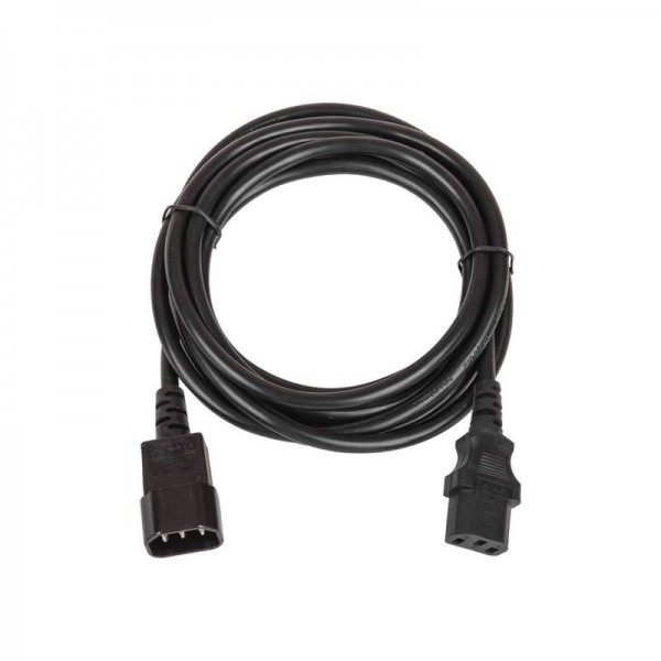  Кабель питания разъем C14 IEC 60320/разъем C13 IEC 60320 3х1кв.мм 250В 10А 1.8м черн. TLK TLK-PCM10-018 