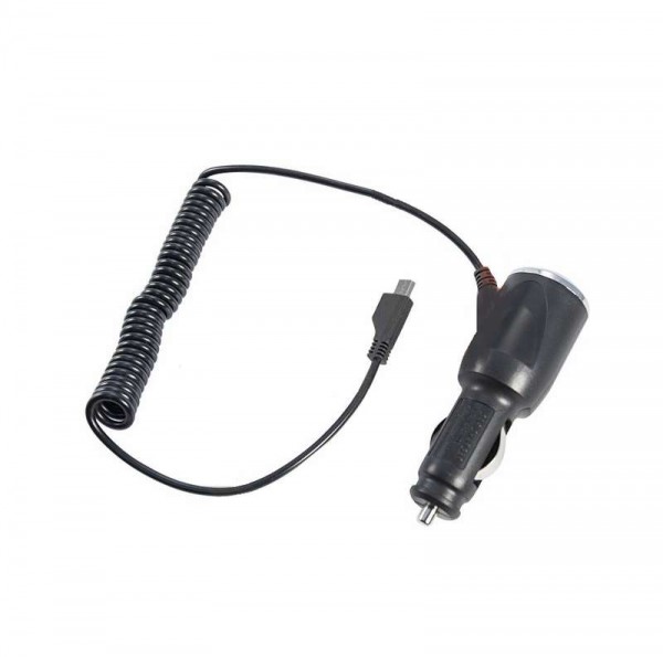  Автозарядка в прикуриватель microUSB (АЗУ) (5В; 1000mA) шнур спираль (1.5м) черн. REXANT 16-0245 