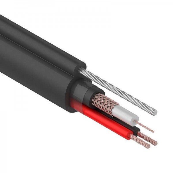  Кабель КВК-П-2х0.75 (d8мм) с тросом наружн. прокл. Ч 305м (м) Rexant 01-4107 