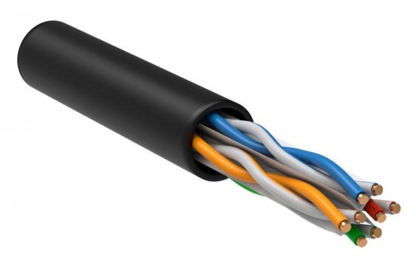  Кабель связи витая пара U/UTP кат.6 4х2х23AWG solid LSZH (305м) черн. (м) ITK LC3-C604-129 