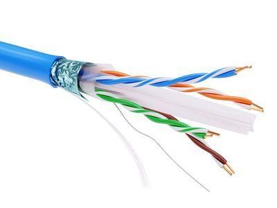  Кабель информационный экранированый F/UTP 4х2 кат.6 PVC син. DKC RN6FUPV3BL 