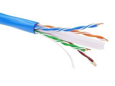  Кабель информационный неэкранированый U/UTP 4х2 кат.6 PVC син. DKC RN6UUPV3BL 
