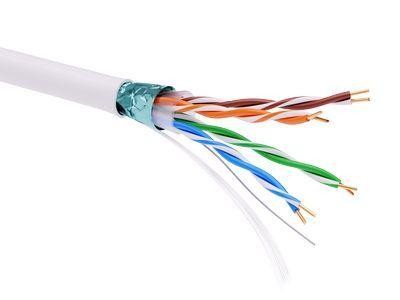  Кабель информационный экранированый F/UTP 4х2 кат.5е PVC бел. DKC RN5EFUPV3WH 