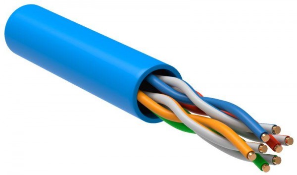  Кабель связи витая пара U/UTP кат. 5е 4х2х24AWG solid PVC (305м) син. (м) ITK LC1-C5E04-113 