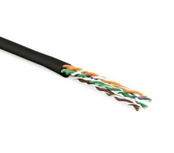  Кабель UUTP4-C5E-S24-ARM-OUT-PE-BK витая пара (U/UTP) кат.5e 4 пары (24 AWG) ож (solid) бронир. стальной лентой внешний PE черн. Hyperline 41657 