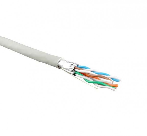  Кабель STP4-C6-SOLID-INDOOR-LSZH-500 витая пара экран. STP (U/FTP) кат.6 4 пары (23 AWG) ож (solid) экран-фольга LSZH (500м) Hyperline 47958 